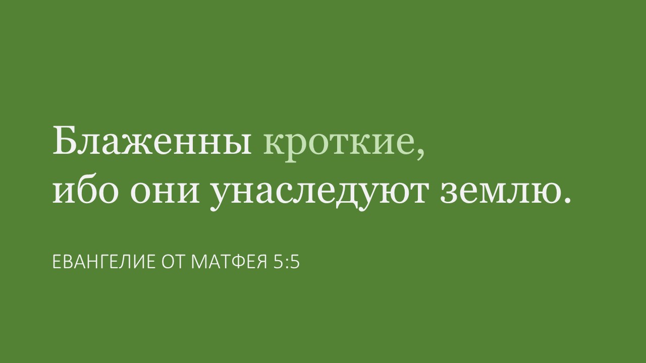 Блаженны кроткие